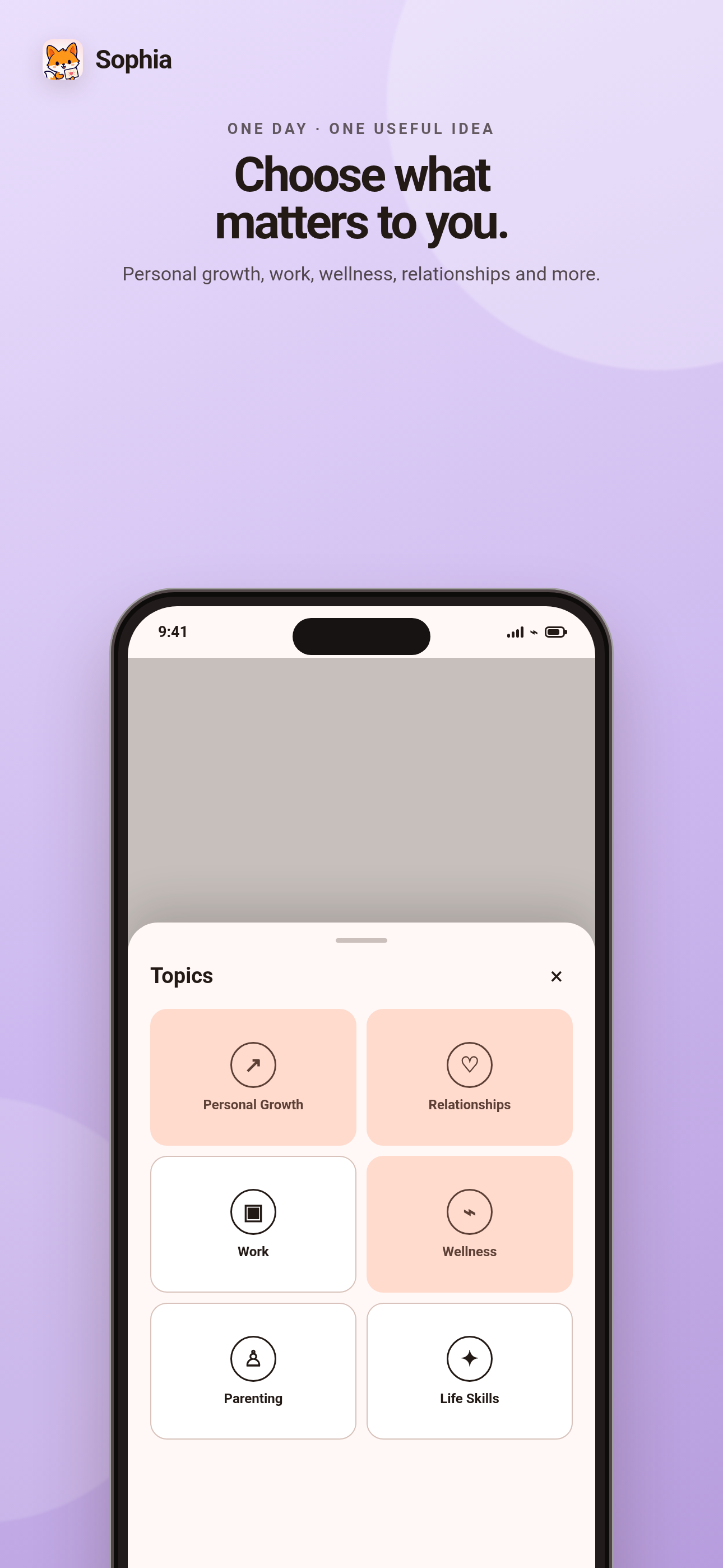 Sophia daily life hacks app - Screenshot 2