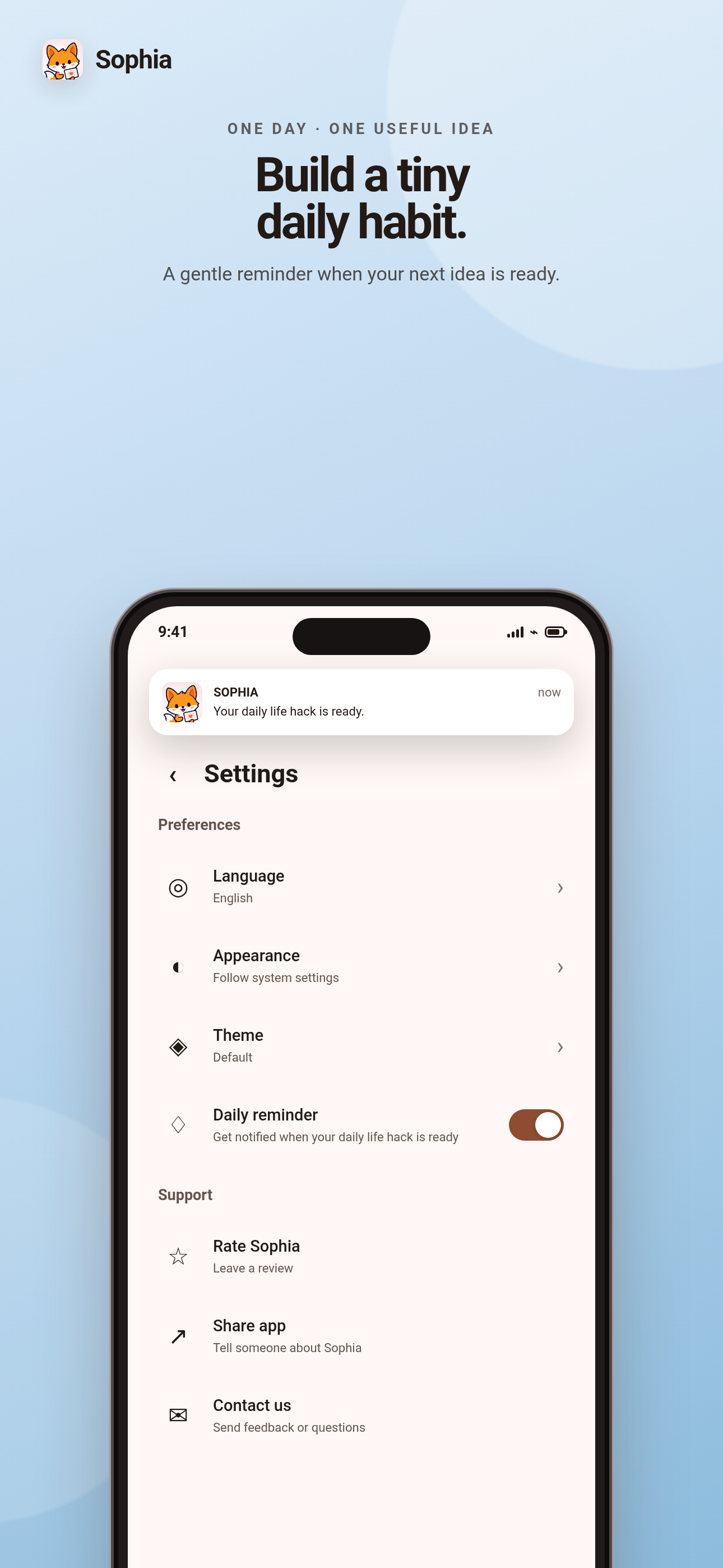 Sophia daily life hacks app - Screenshot 4